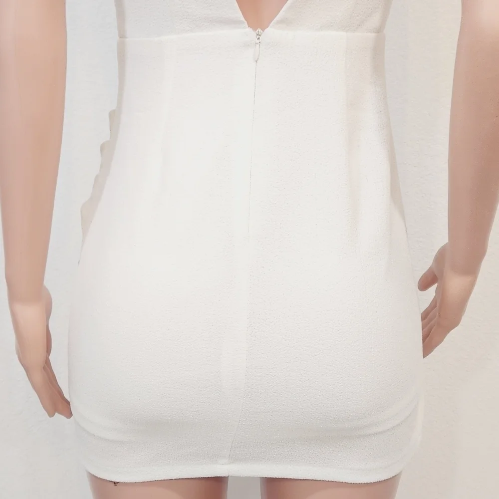 TOBI Sweet Criminal Bodycon Dress White Size Medium_11